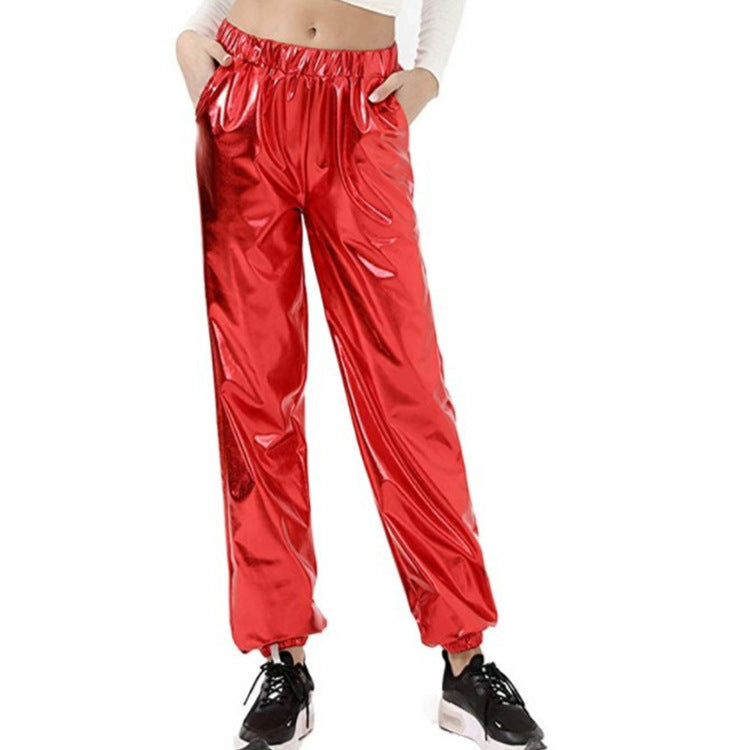 Fashion Casual Colorful Solid Color High-elastic Women's Trousers