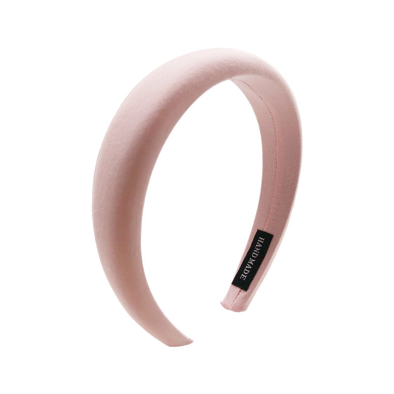 Cream Color Cute Wide-brimmed Sponge Temperament Hairband Decoratio