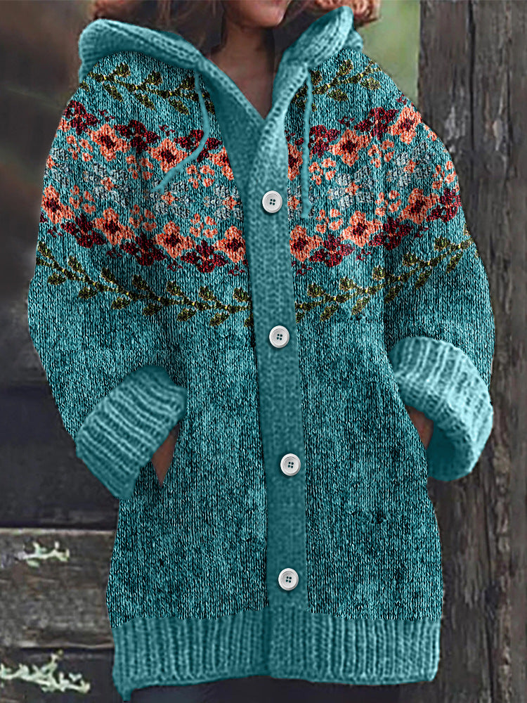 Womens Casual Cape Jacket With Abstract 3D Christmas Print
