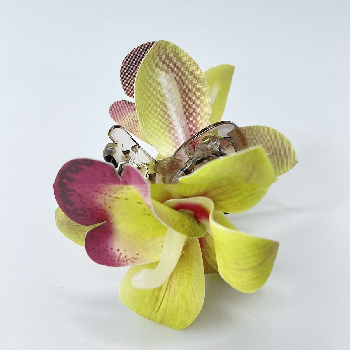 Double Orchid Barrettes Bohemian Vacation Style Hairpin