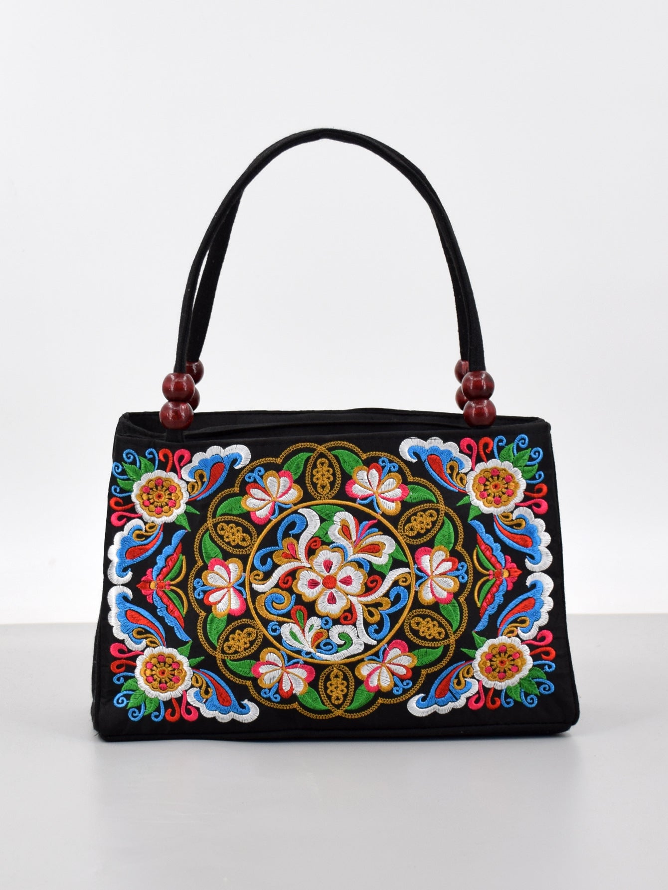 Women's Ethnic Style Double Sided Embroidery Handbag