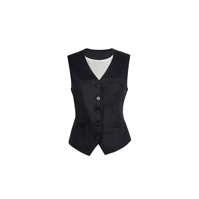 Summer Linen Vest Women's Sleeveless