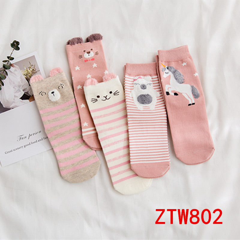 Women's ear cartoon socks Japanese trend