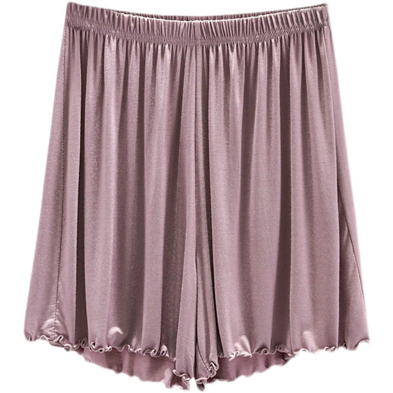 Summer High-waist Loose-fitting Skirt-trousers Capri Pants Wide-leg