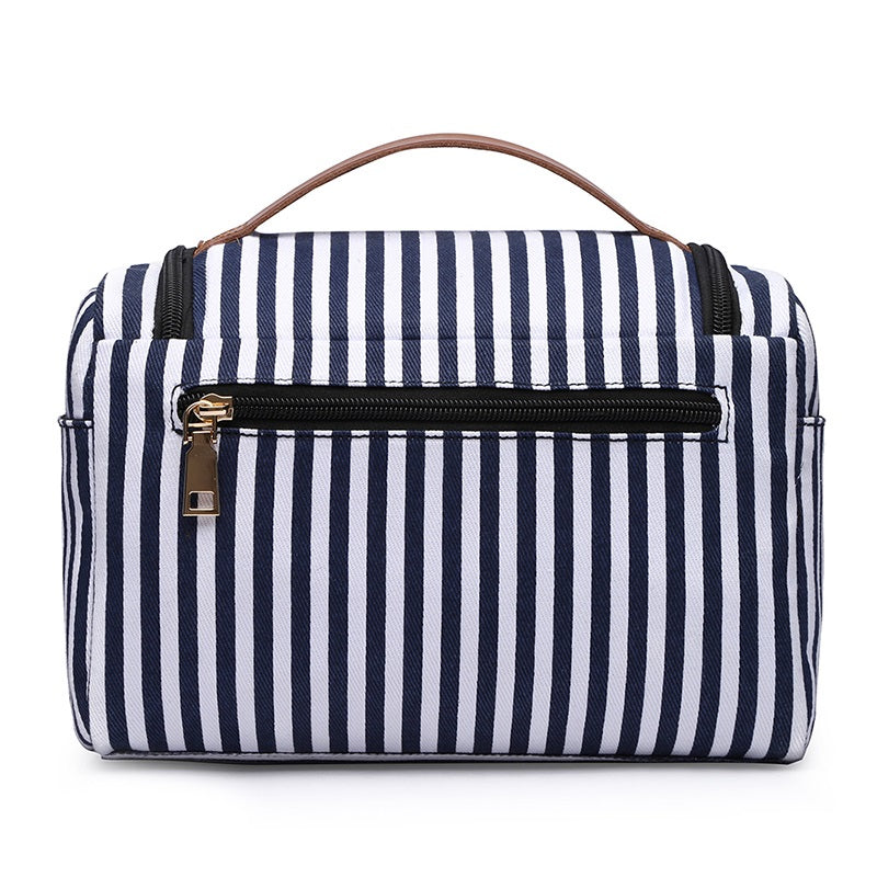 Women's Makeup Stripe Storage Bag Multifunctional