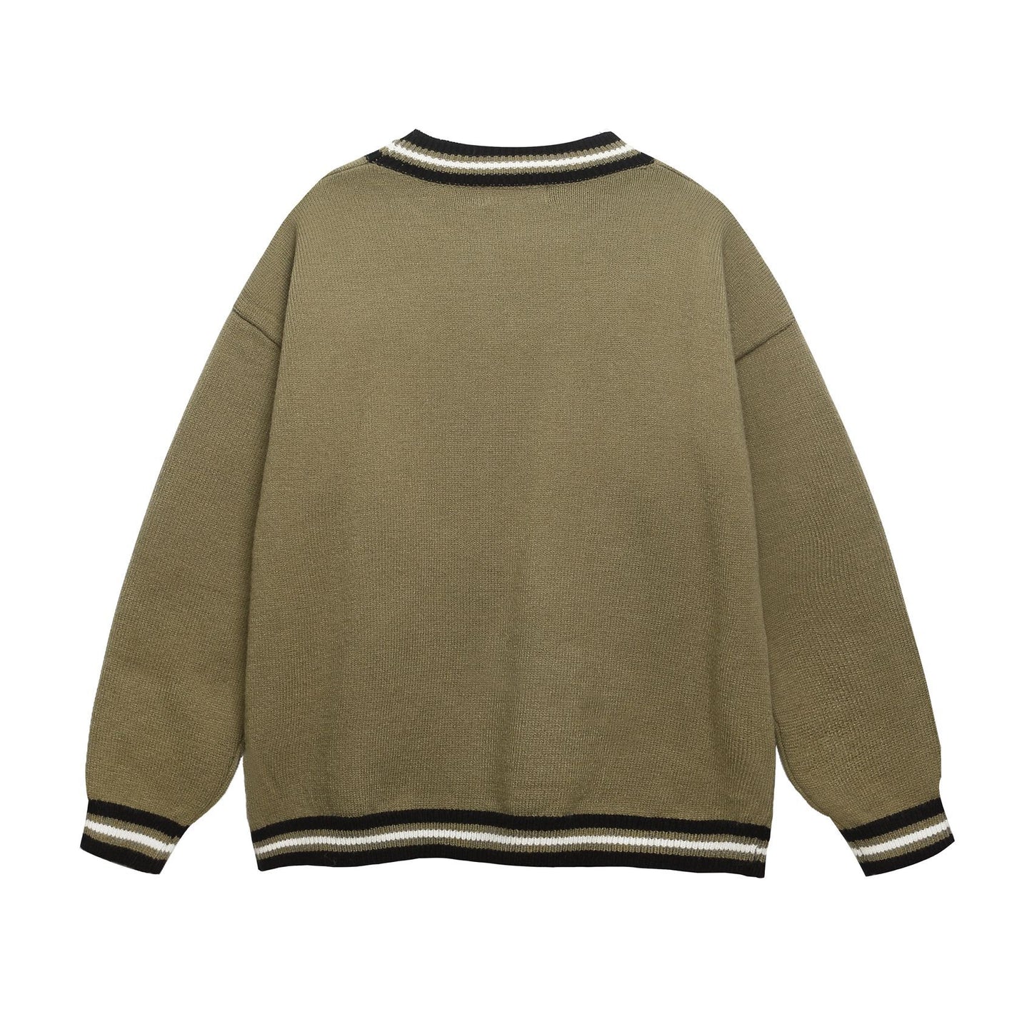 American-style Retro Cute Cow Crewneck Pullover Couple Sweater