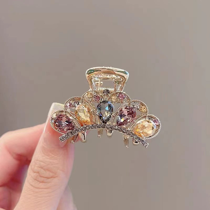 Women's Alloy Crystal Crown Hairpin Headdress