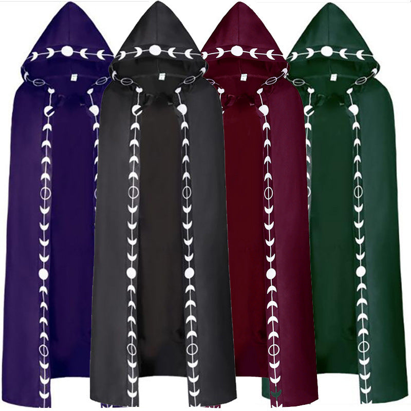 Halloween Ball Dress Up Death Cloak Medieval Hoodie Cloak