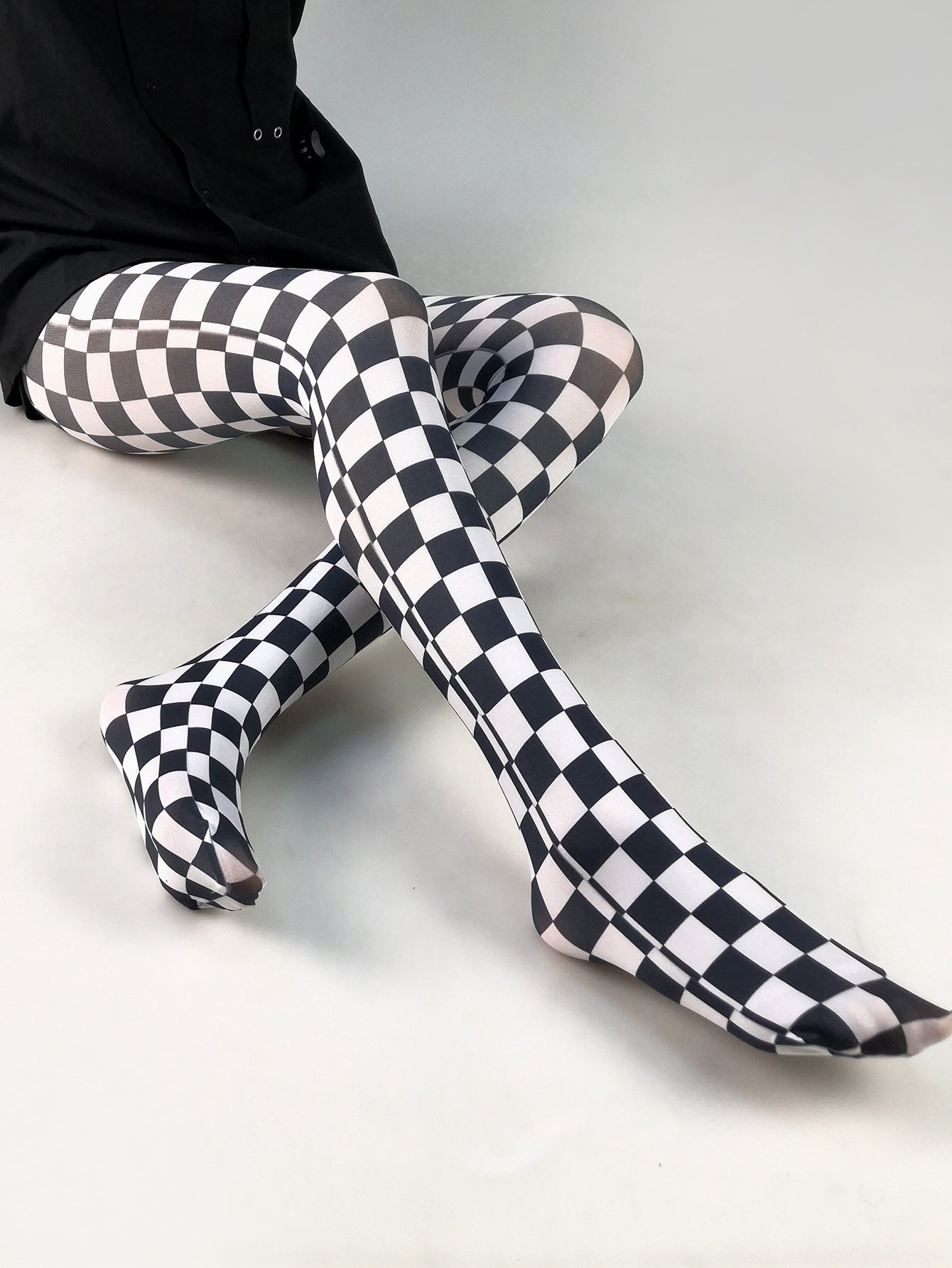 Japanese Color Rose Printed Pantyhose