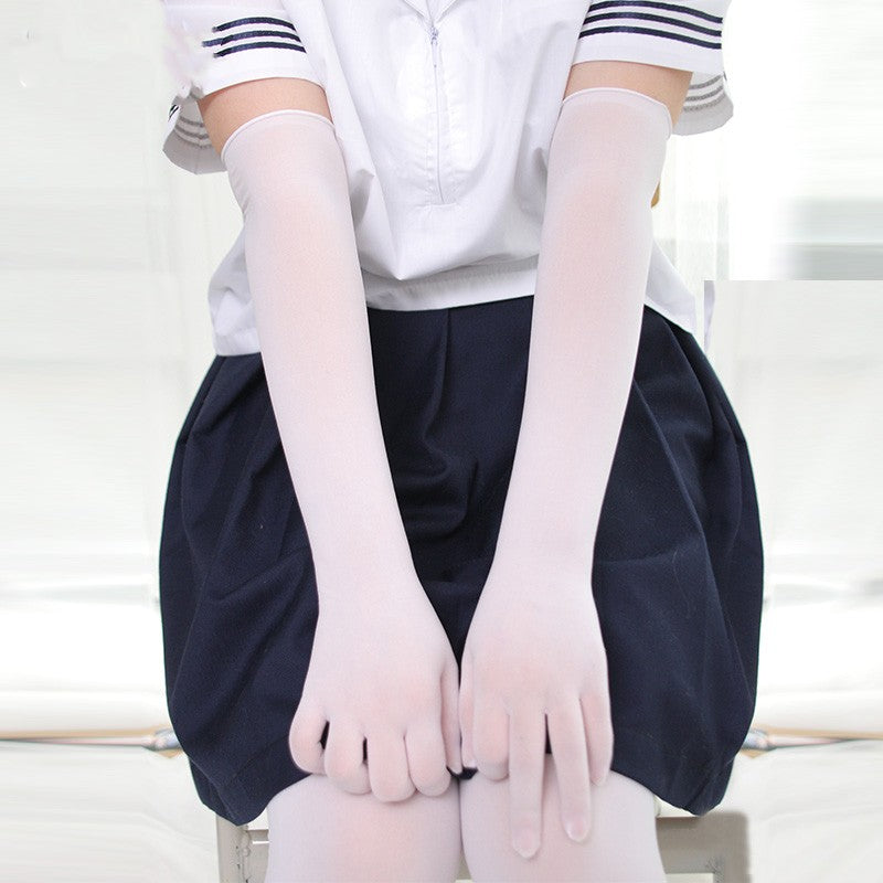 Ultra-thin Five Finger Pantyhose Gloves Seamless Anti Hook Silk