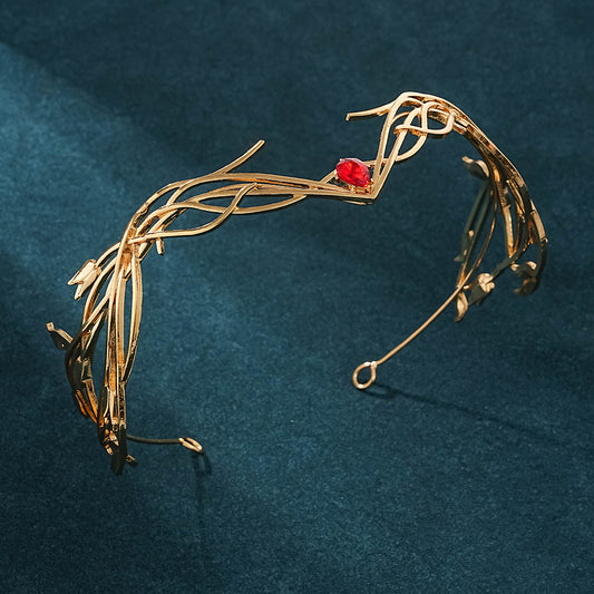 Goddess Warrior Leaves Forehead Ornament Headdress Alloy