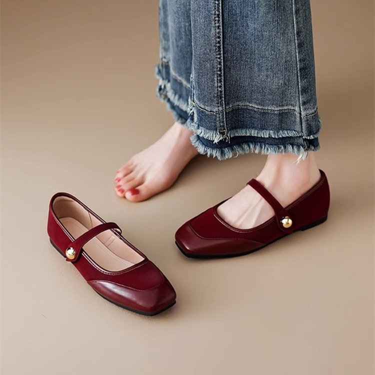 French Style Mary Jane Shoes Women's Flat Bottom