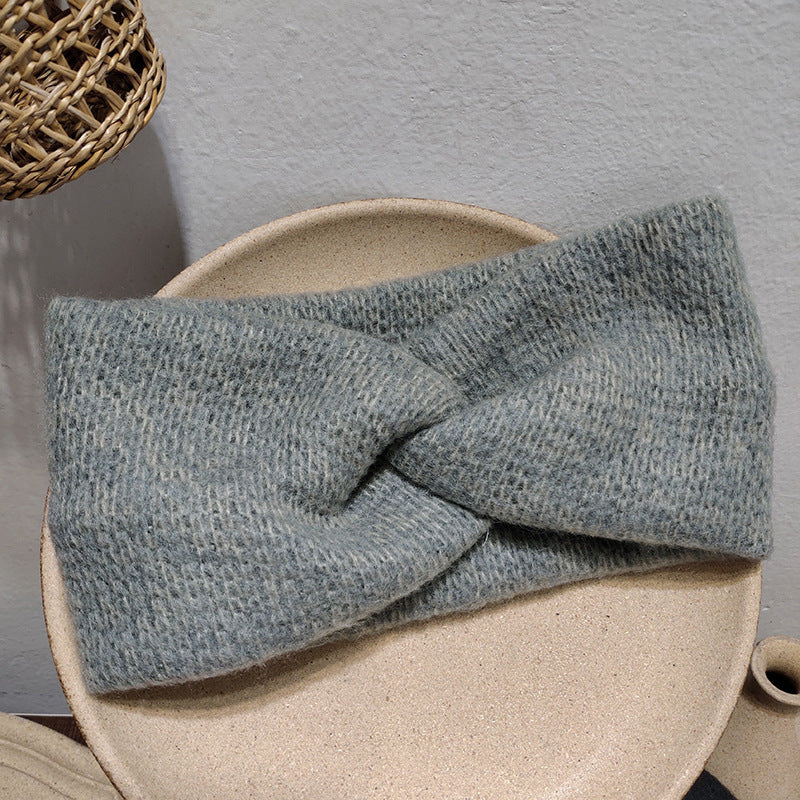 Autumn And Winter Wool French Cross Hairband
