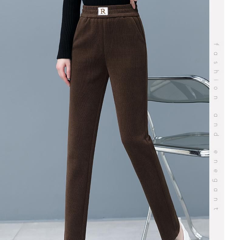 Warm Velvet Padded Thickened Bejirog Casual High Waist Slimming Skinny Pants