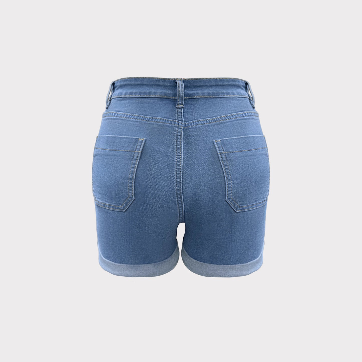 American-style Slimming Figure-flattering Stretch Denim Shorts