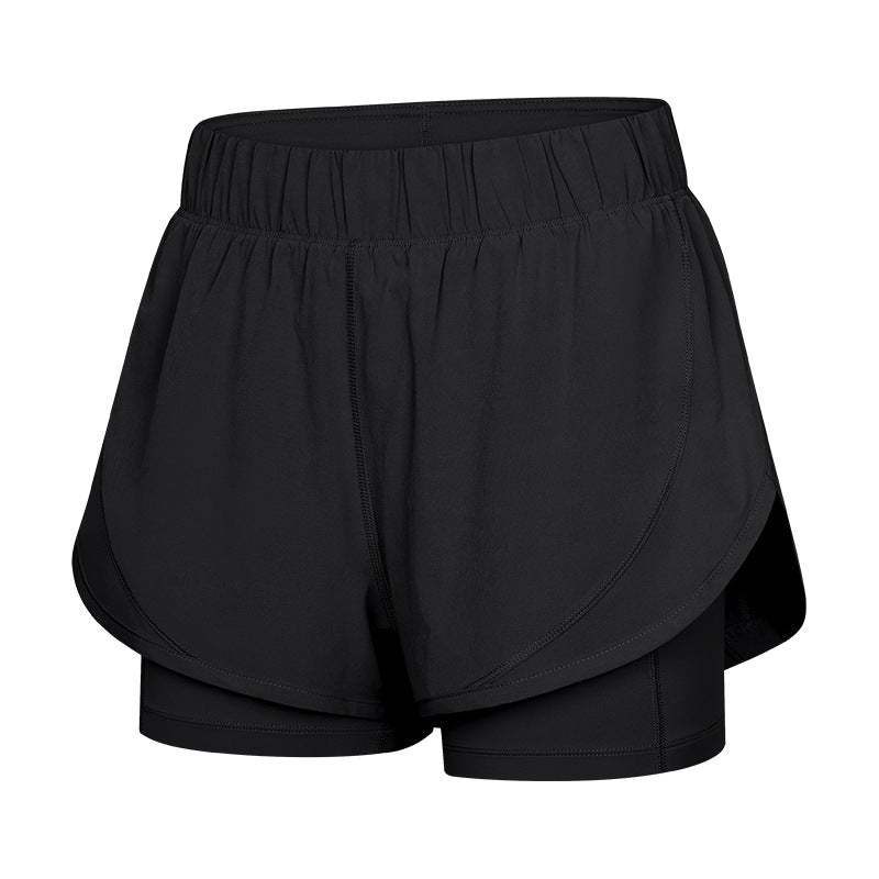 Sweat-absorbing Invisible Adjustable Waist Rope Yoga Shorts