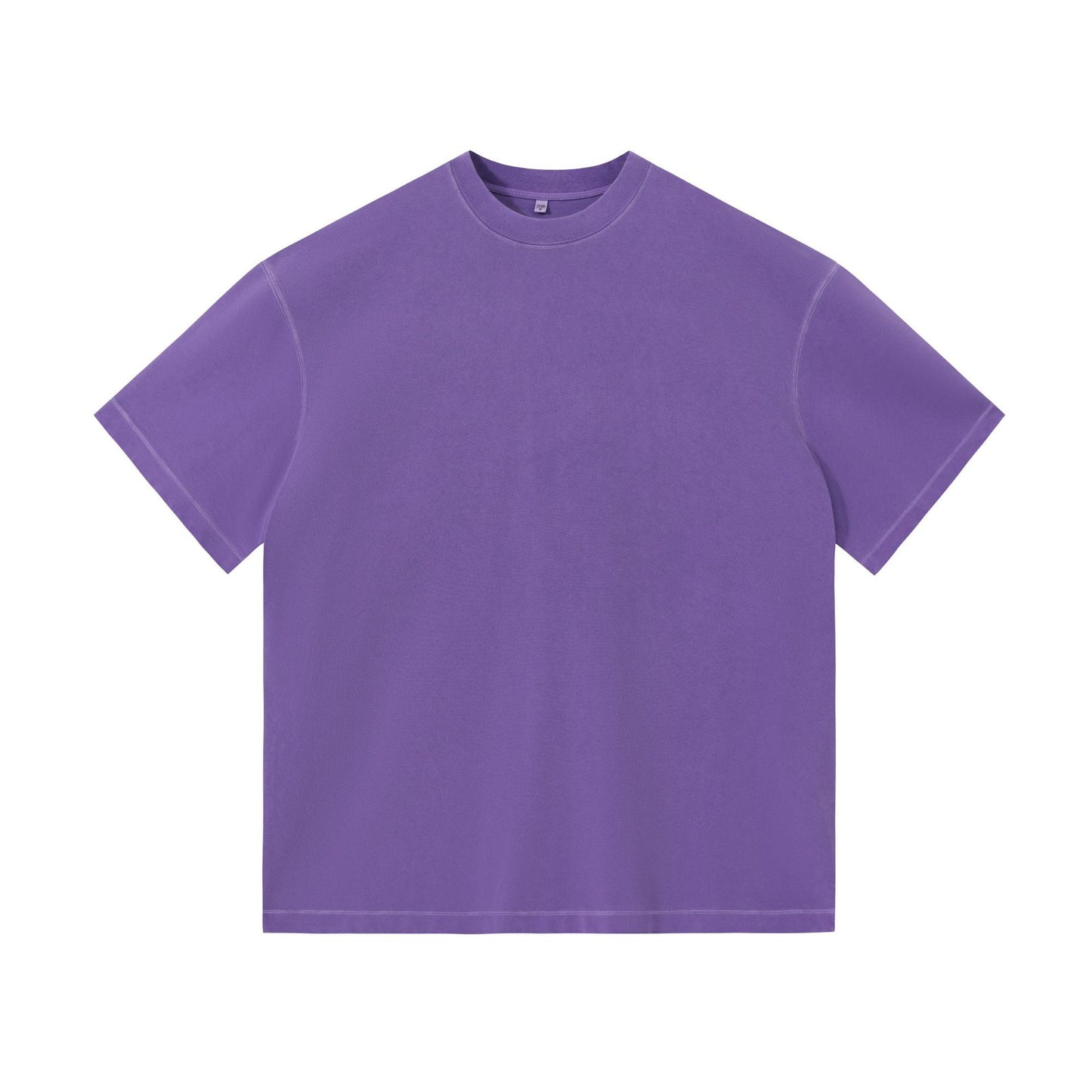 Women's Pure Color Pure Cotton Partial Distressed Short Sleeve