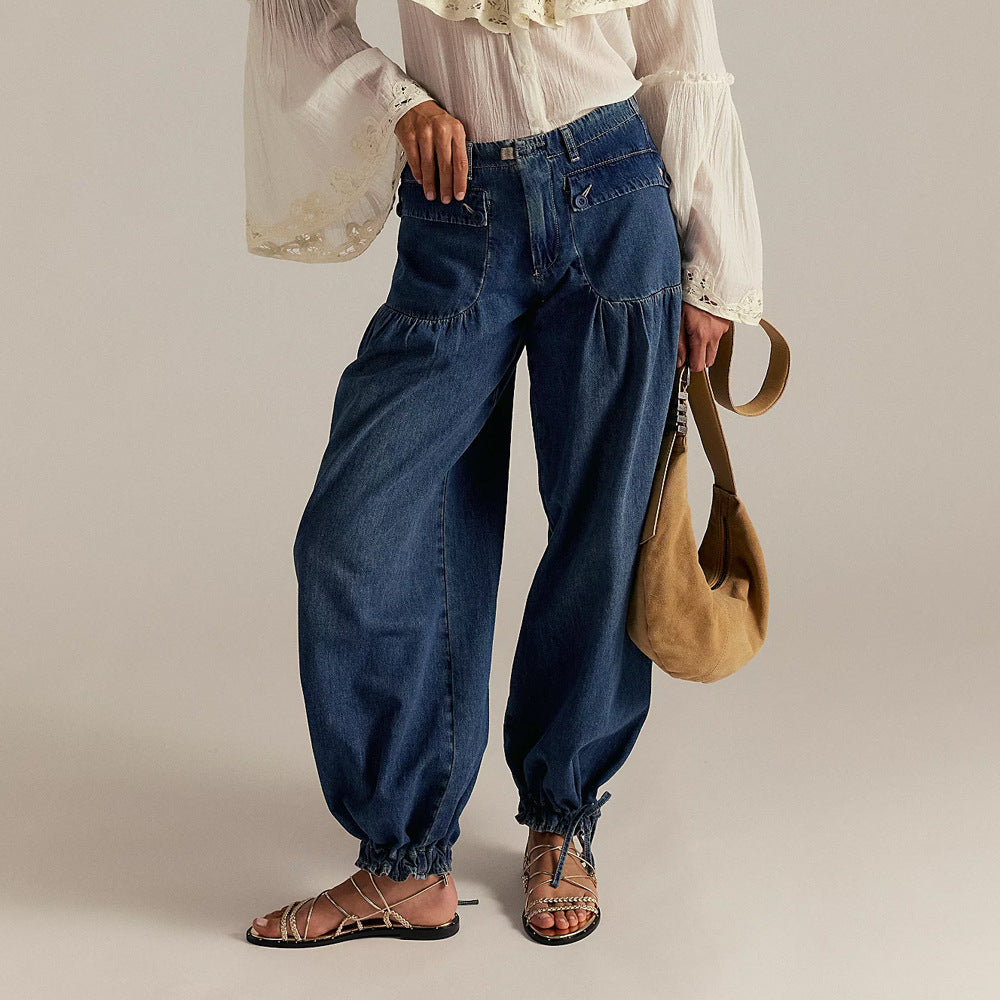 Casual Jeans For Women Loose Mid Waist Straight