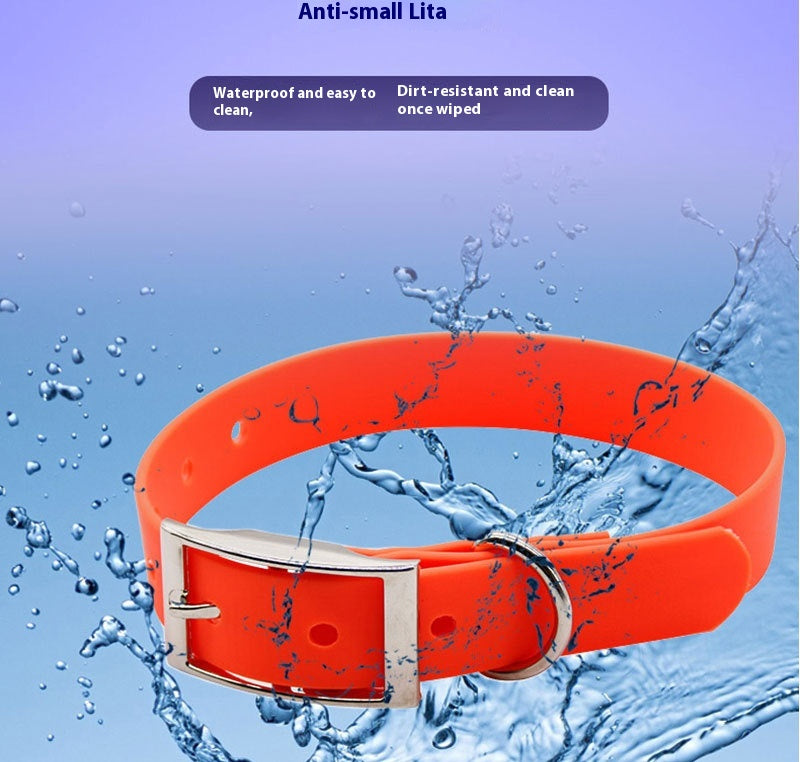 Factory Wholesale PVC Plastic Waterproof Dog Collar Wear-resistant Dog Collar Out Dog Traction Collar Pet Supplies