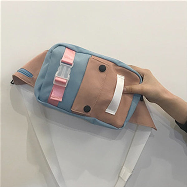 Contrast chest bag female