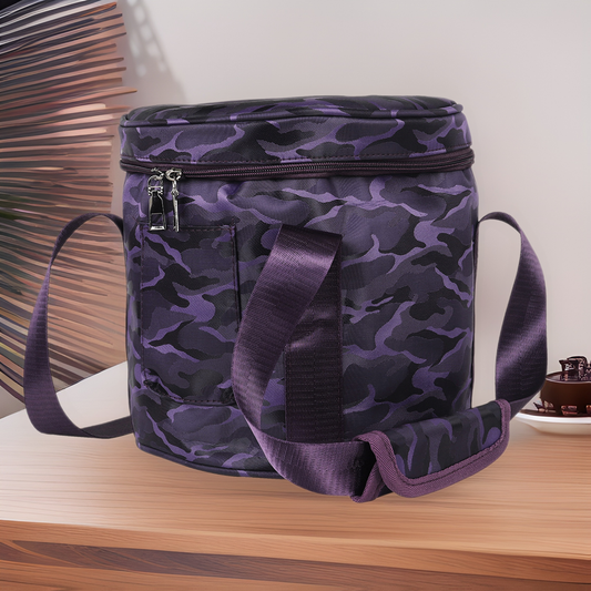 Oxford Cloth Purple With Patterns Himalaya Bowl Music Bowl Crystal Bowl Portable Tote