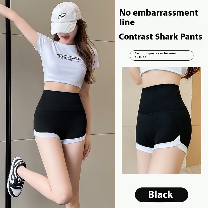 Tre-punkts hajbukser til kvinder – hofteløftende sportsshorts