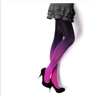 Velvet 120D leggings anti-hook stockings Gradient color pantyhose socks