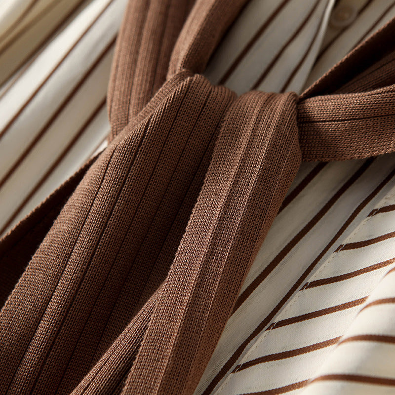 Shawl Design Niche Striped Shirt