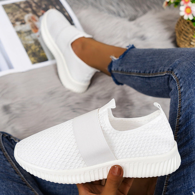 Lightweight Flying Mesh Round Toe Casual Women's Single Shoes