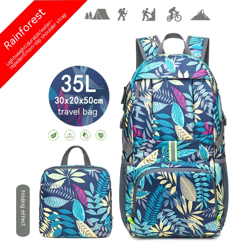 Lightweight Printed Nylon Folding Mountaineering Riding Backpack