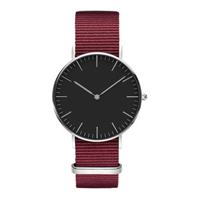 Steel strap watch double needle rose gold ultra-thin quartz men's watch
