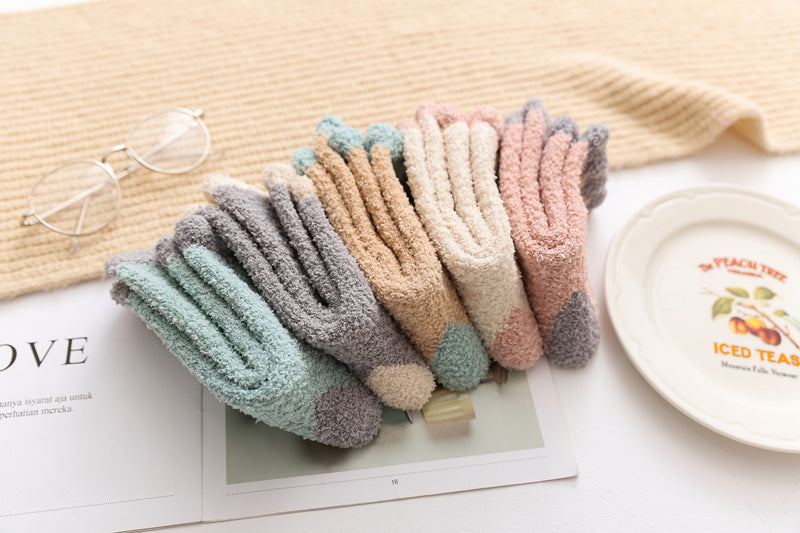 Half fleece home socks