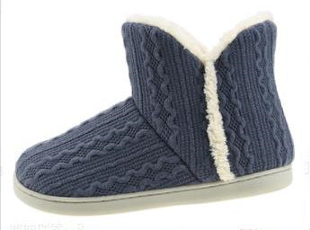 Autumn And Winter Women's High Top Knitted Confinement Shoes