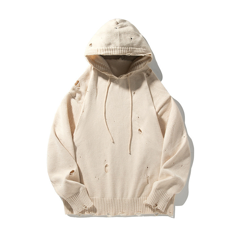 Fashion Personality Hollow Out Knitwear Men's Sweater
