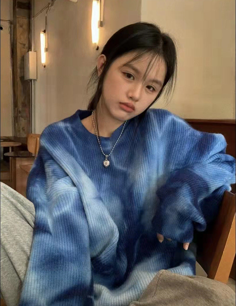Dameovertøj Løs Afslappet Lazy Strikket Pullover-Top