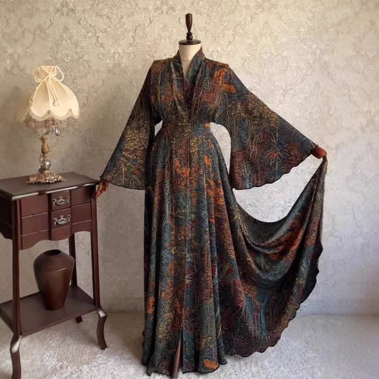 Autumn Stylish And Elegant Long-sleeve Waist-cinched Dress