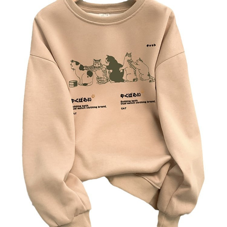Efterår/Vinter Sweater Dame Printet Koreansk Stil