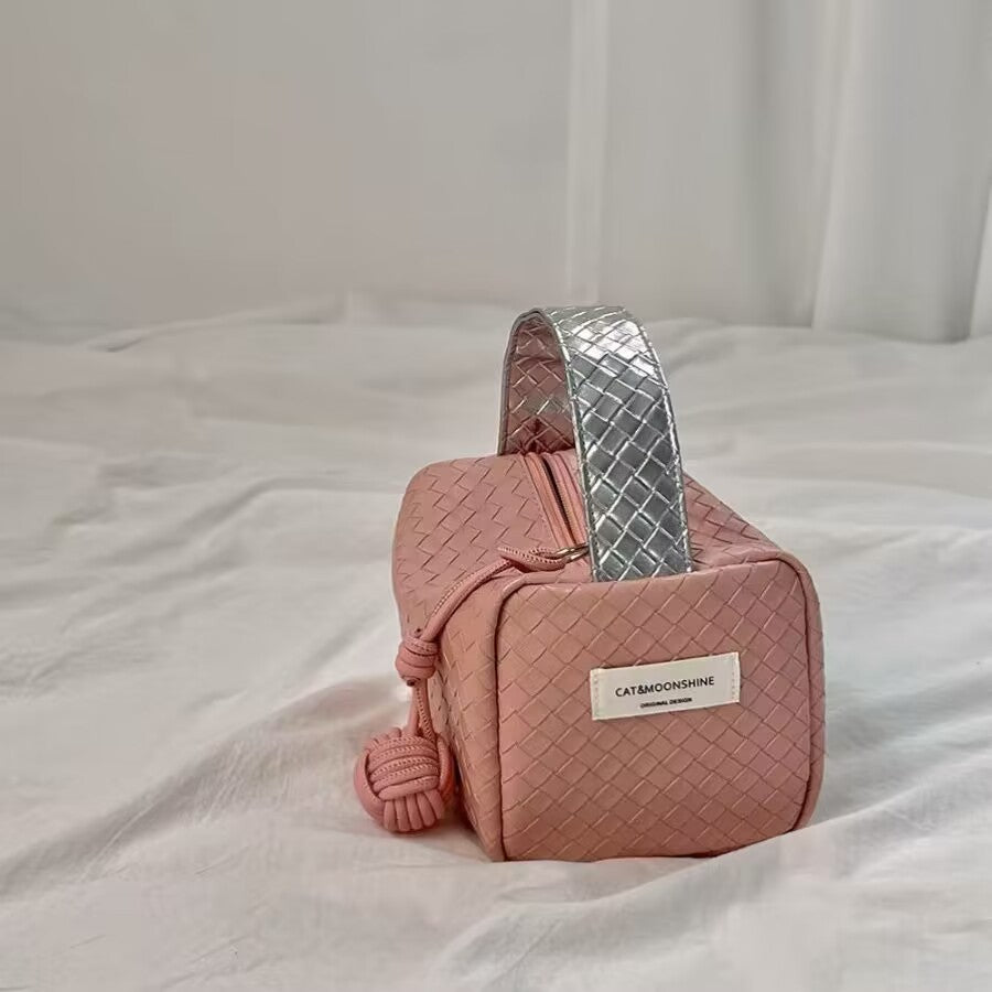 Original Color Matching Woven Hand Bag