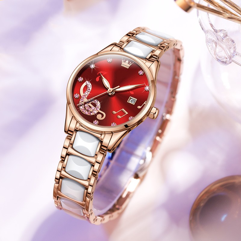 Mode diamantbelagt dame quartz ur