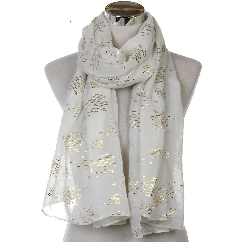 Metal small fish bronzing scarf