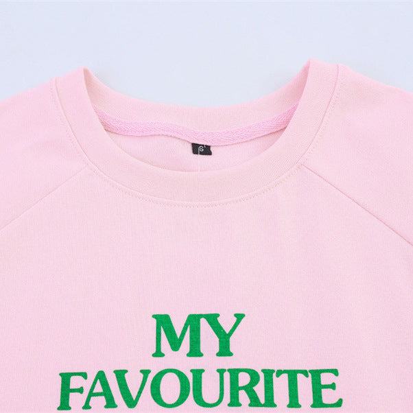 Fashion Simple Casual All-match Short Sleeve Printed T-shirt