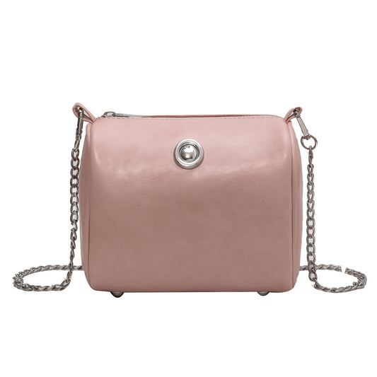 Pillow Oil Wax Læder Kæde Crossbody Skuldertaske