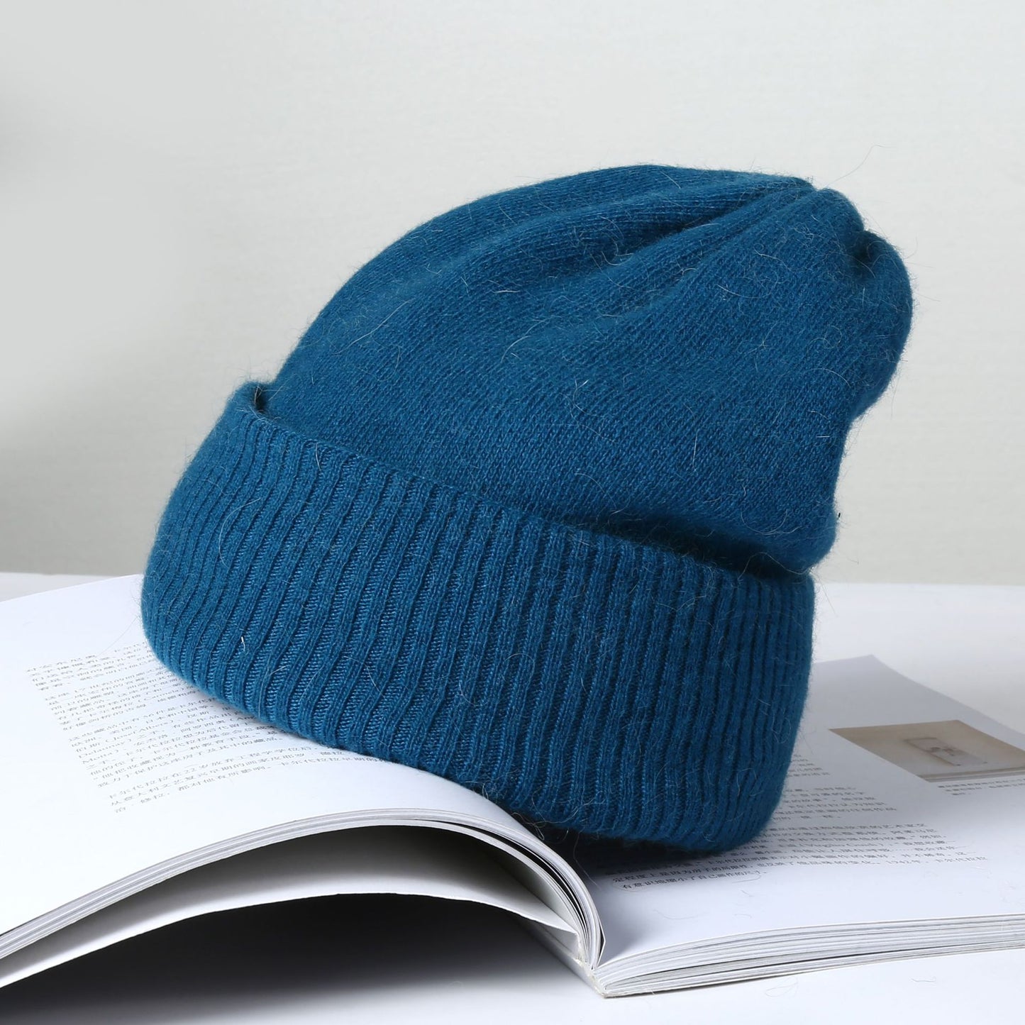 Winter Cashmere Wool Hat Warm Knit