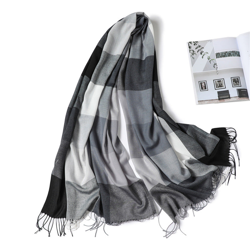 Thin Fashion Fringe Versatile Decorative Turban Scarf