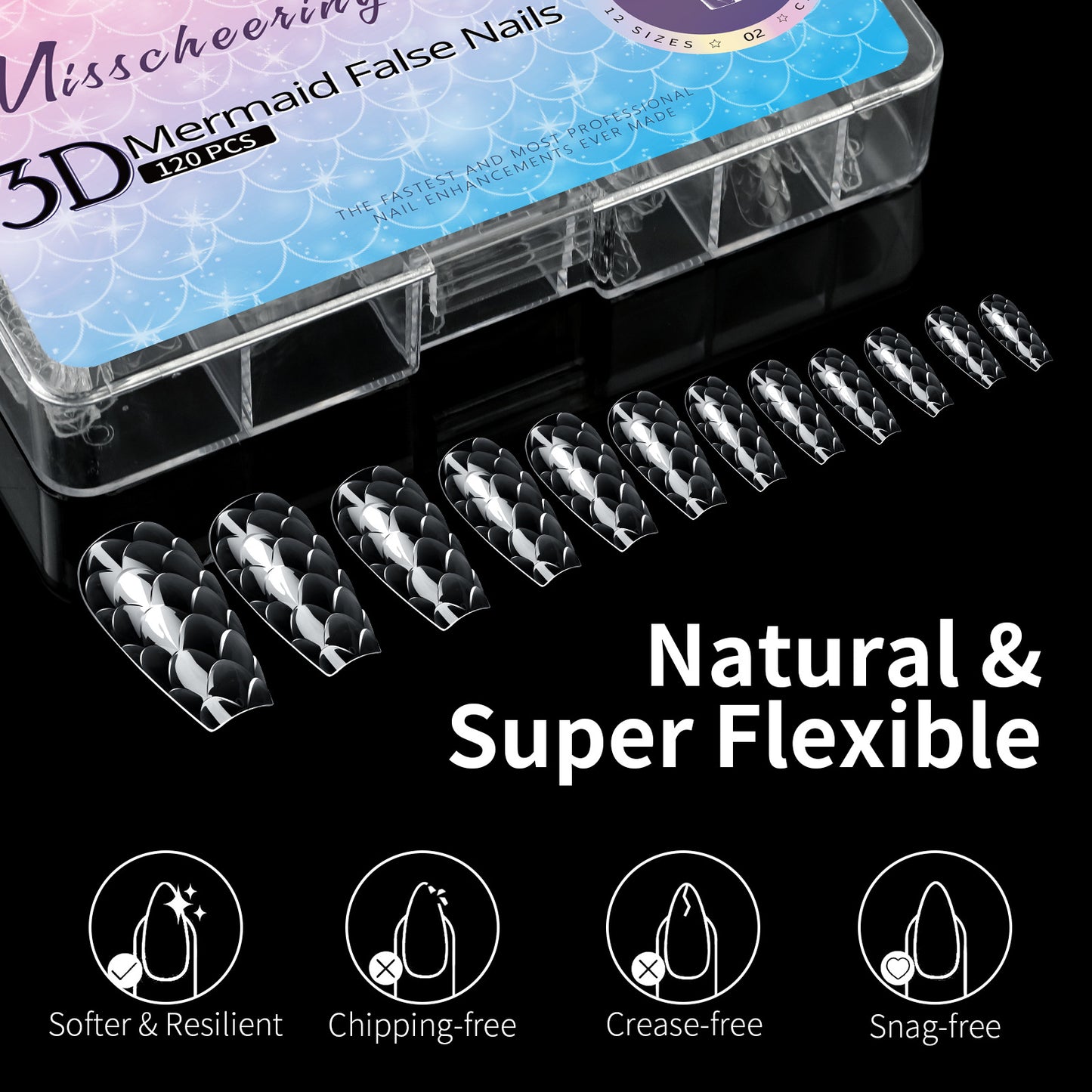 Scale Long Shaping Nail Tip  3D