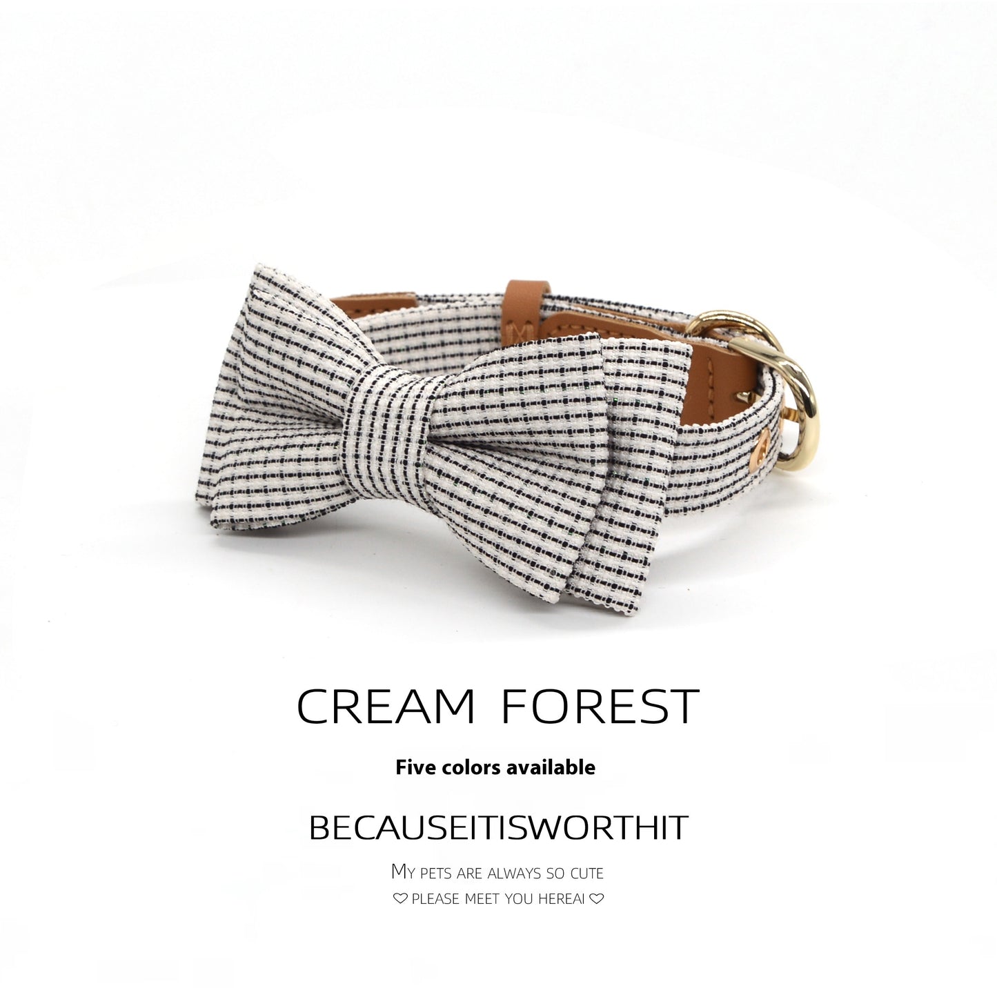 Small And Medium-sized Dog Neck Bow Collar