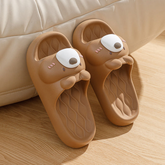 Couple Cartoon Bear Summer New Eva Sandals Women