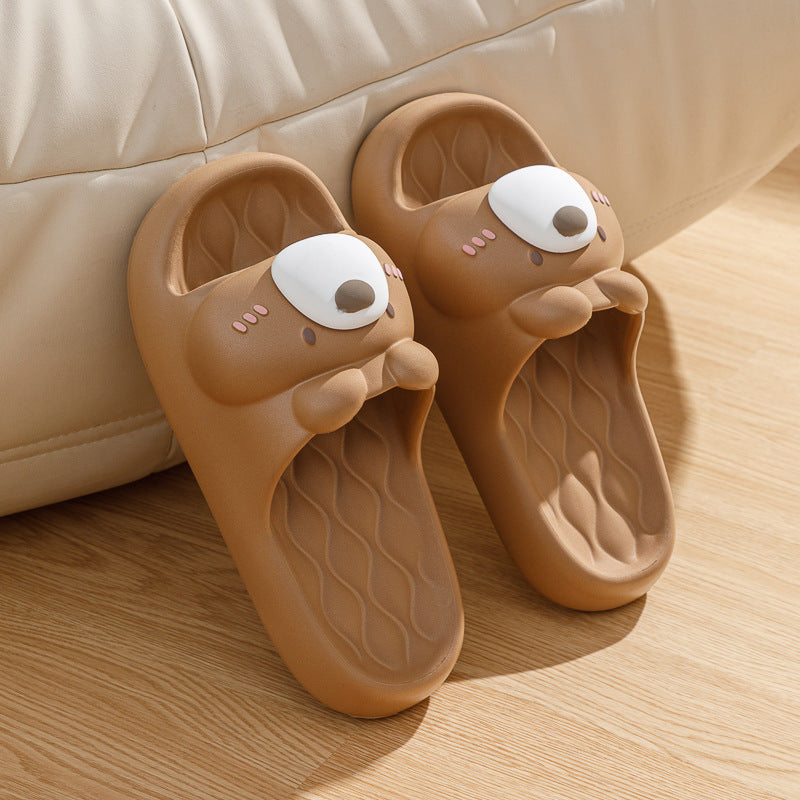 Couple Cartoon Bear Summer New Eva Sandals Women