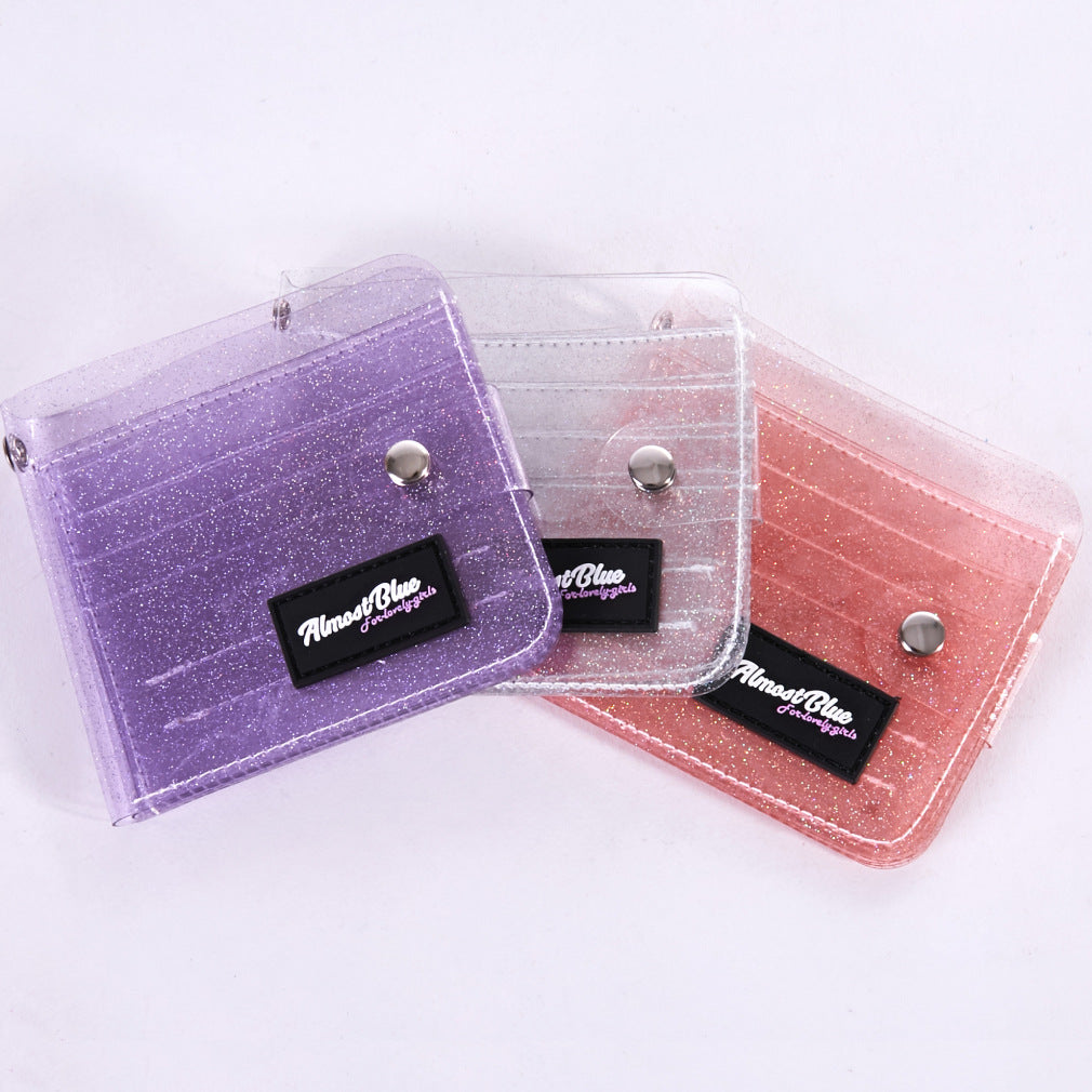 New Certificate Bag Transparent PVC Folding Halter Wallet