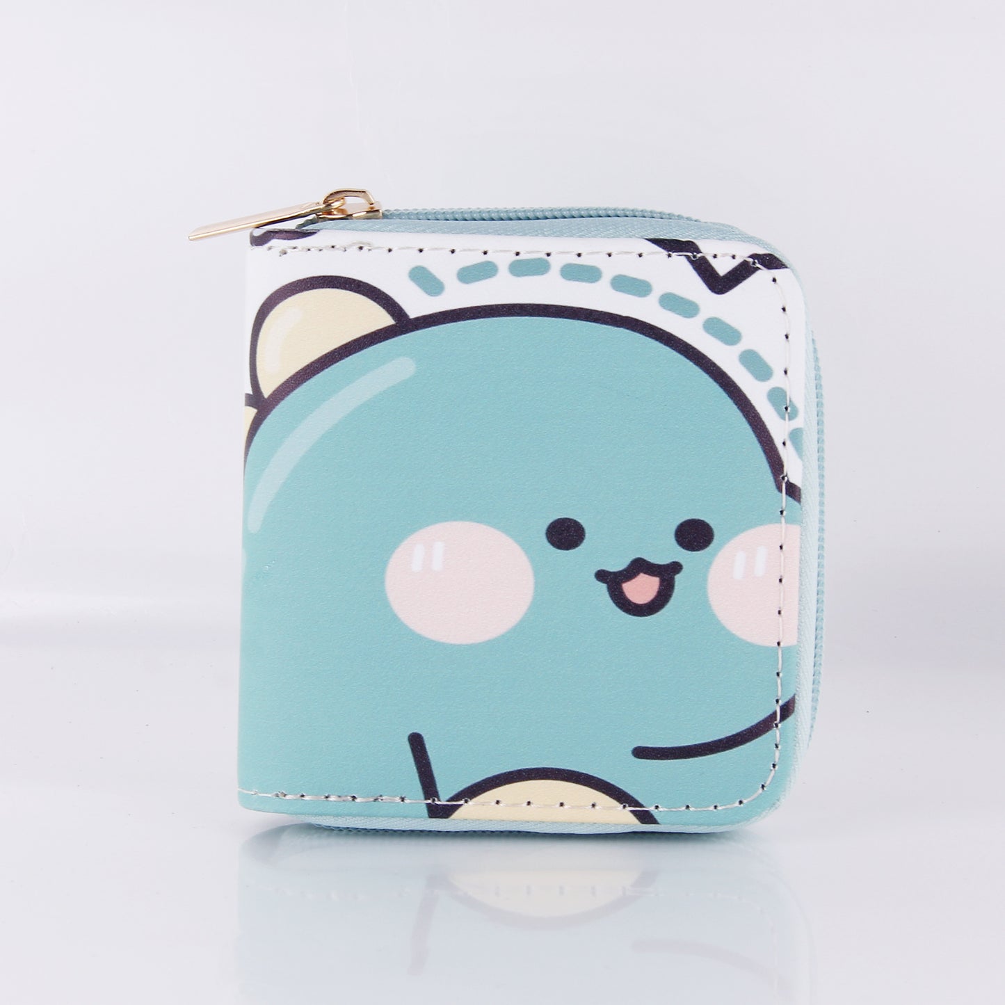 Cartoon Little Dinosaur PU Short Zip Small Purse